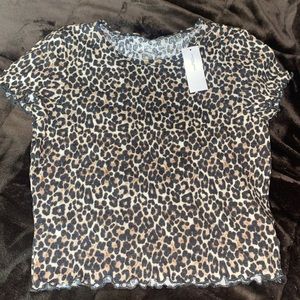 Cheetah print crop top